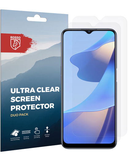 Rosso Oppo A16/A16s/Oppo A54S Ultra Clear Screen Protector Duo Pack afbeelding 8