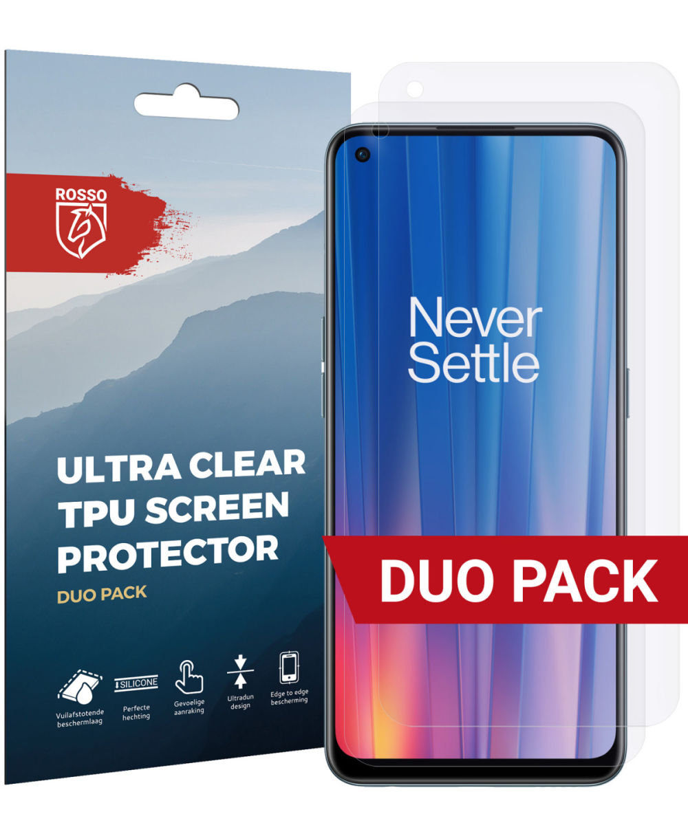 Rosso OnePlus Nord CE 2 5G Ultra Clear Screen Protector Duo Pack afbeelding 1