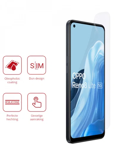 Rosso Oppo Reno 8 Lite Ultra Clear Screen Protector Duo Pack afbeelding 2