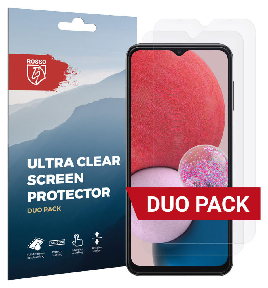Rosso Samsung Galaxy A13 4G Ultra Clear Screen Protector Duo Pack afbeelding 1