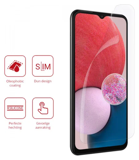 Rosso Samsung Galaxy A13 4G Ultra Clear Screen Protector Duo Pack afbeelding 2
