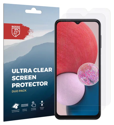 Rosso Samsung Galaxy A13 4G Ultra Clear Screen Protector Duo Pack afbeelding 4