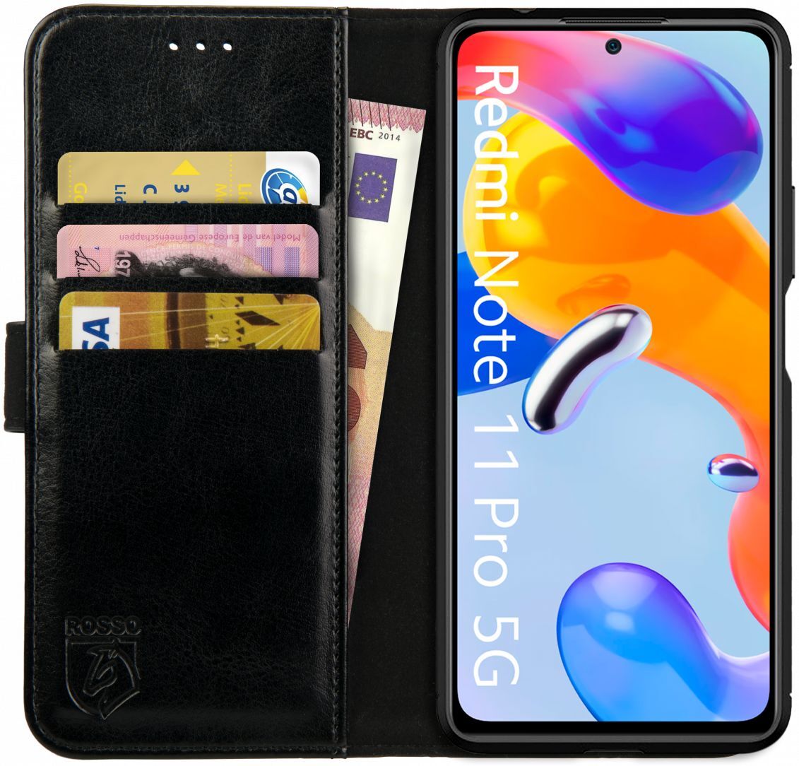 Rosso Element Xiaomi Redmi Note 11 Pro 5G Book Cover Wallet Zwart afbeelding 1