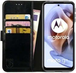Rosso Element Motorola Moto G31 / G41 Hoesje Book Cover Wallet Zwart afbeelding
