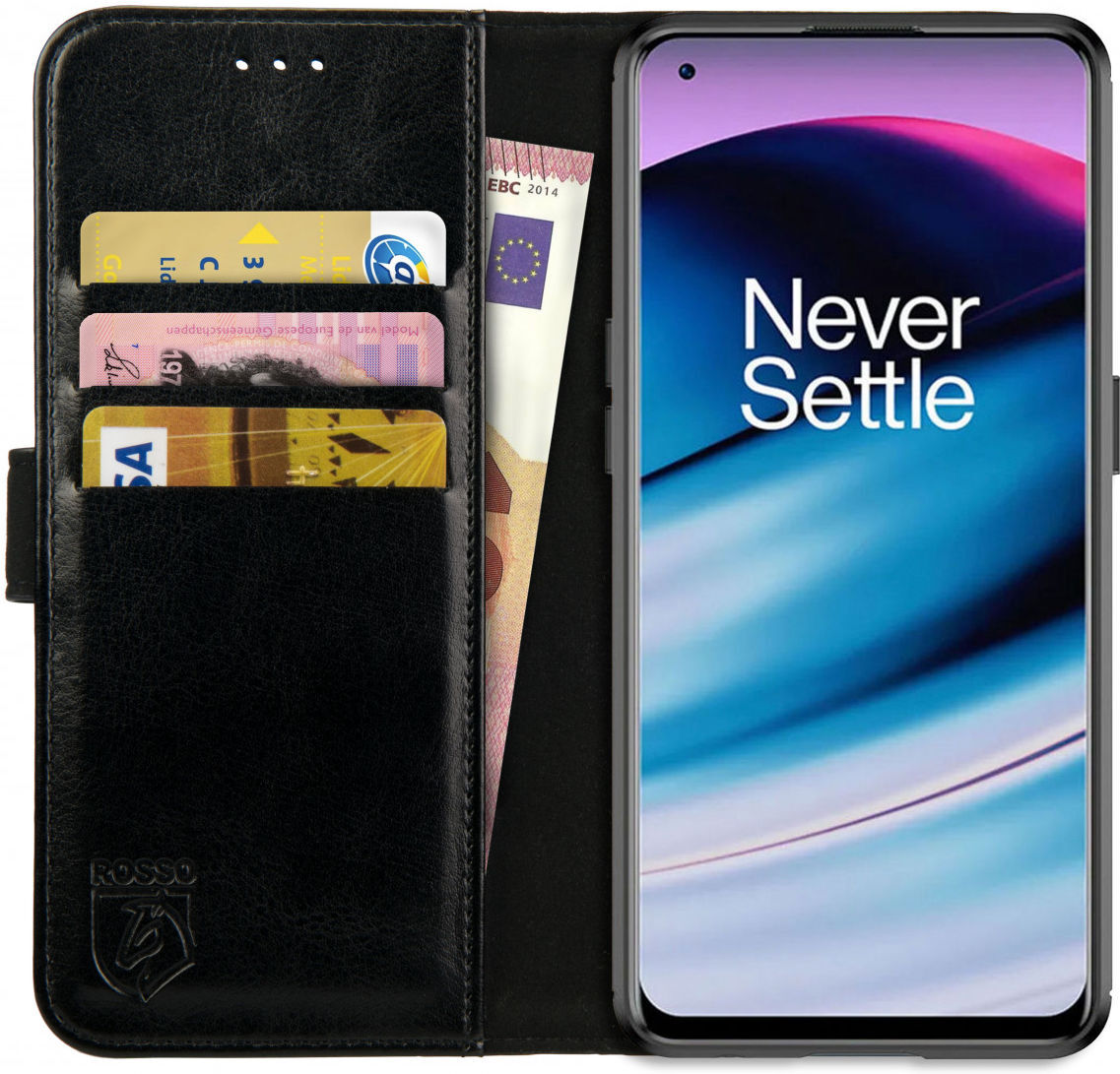 Rosso Element Oppo Reno 8 Lite Hoesje Book Cover Wallet Zwart afbeelding 1