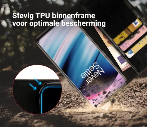 Rosso Element Oppo Reno 8 Lite Hoesje Book Cover Wallet Zwart afbeelding 5