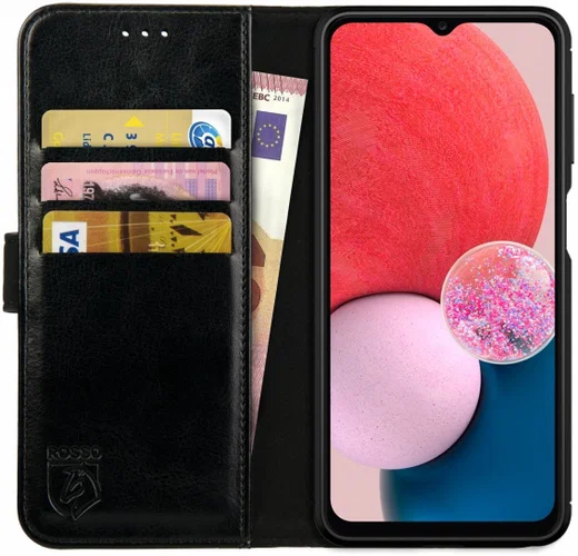 Rosso Element Samsung Galaxy A13 4G Hoesje Book Cover Zwart afbeelding 1