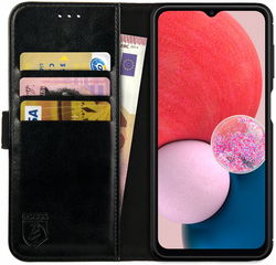 Rosso Element Samsung Galaxy A13 4G Hoesje Book Cover Zwart afbeelding