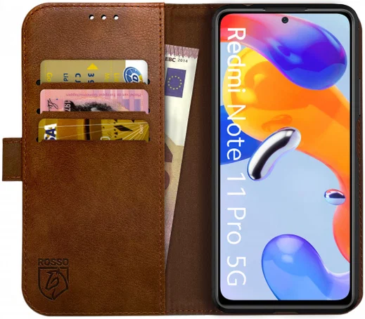 Rosso Element Xiaomi Redmi Note 11 Pro 5G Book Cover Wallet Bruin afbeelding 1