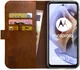 Rosso Element Motorola Moto G31 / G41 Hoesje Book Cover Wallet Bruin afbeelding 1