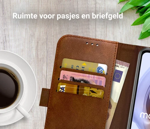Rosso Element Motorola Moto G31 / G41 Hoesje Book Cover Wallet Bruin afbeelding 5