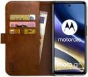 Rosso Element Motorola Moto G51 Hoesje Book Cover Wallet Bruin