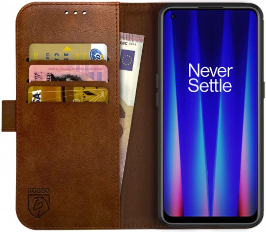 Rosso Element OnePlus Nord CE 2 5G  Hoesje Book Cover Wallet Bruin afbeelding 1