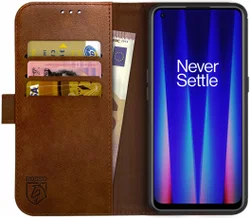 Rosso Element OnePlus Nord CE 2 5G  Hoesje Book Cover Wallet Bruin afbeelding