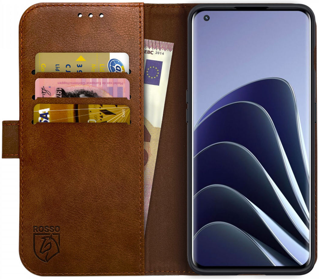 Rosso Element OnePlus 10 Pro Hoesje Book Cover Wallet Bruin afbeelding 1