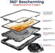 Samsung Galaxy Tab S7+ / S8+ Hoes met Screen Protector en Handriem Zwart afbeelding 2