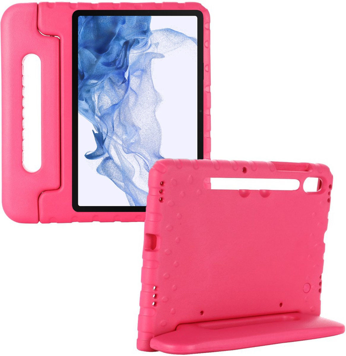 Samsung Galaxy Tab S8 / S7 Kinder Tablethoes met Handvat Roze afbeelding 8