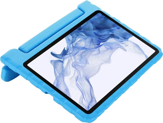 Samsung Galaxy Tab S8 / S7 Kinder Tablethoes met Handvat Blauw afbeelding 6