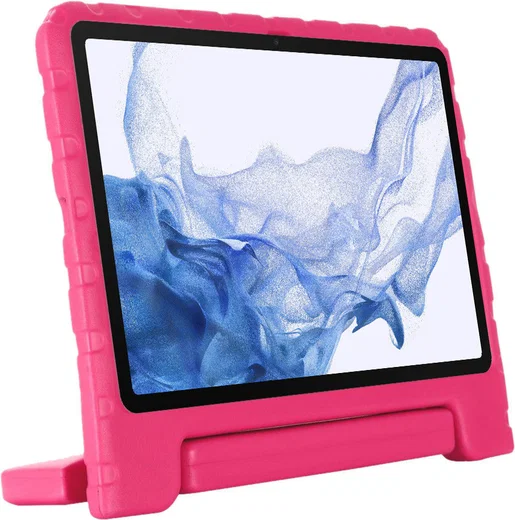 Samsung Galaxy Tab S7+/S7 FE / S8+ Kinder Tablethoes met Handvat Roze afbeelding 2