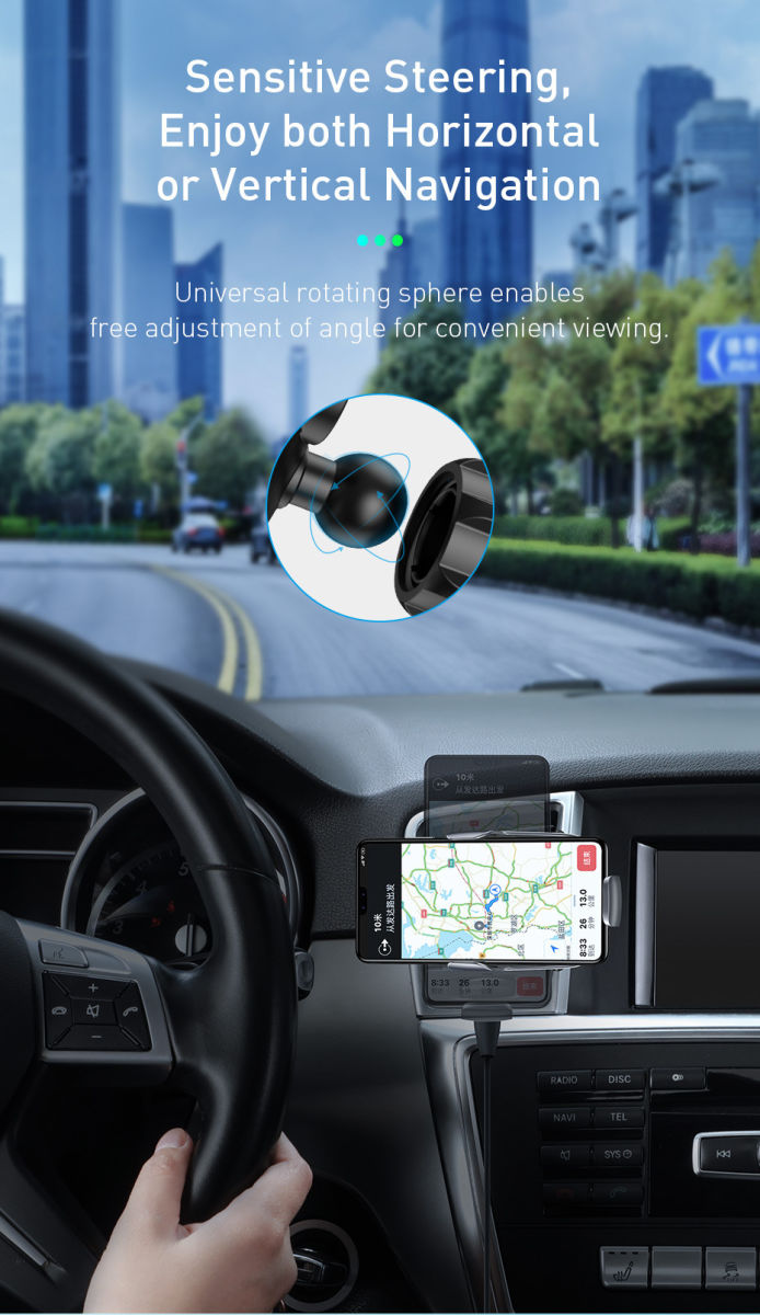 Baseus Telefoonhouder Auto Ventilatierooster met Draadloos Opladen 15W afbeelding 10