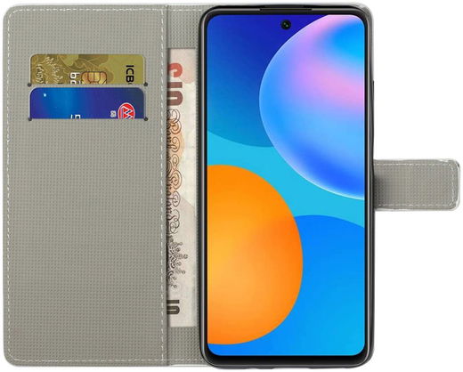 Samsung Galaxy A13 4G Hoesje Portemonnee Book Case Butterfly Print afbeelding 2