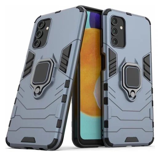 Samsung Galaxy A13 4G Hoesje Metalen Magnetische Ring Kickstand Blauw afbeelding 1