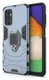 Samsung Galaxy A13 4G Hoesje Metalen Magnetische Ring Kickstand Blauw afbeelding 2