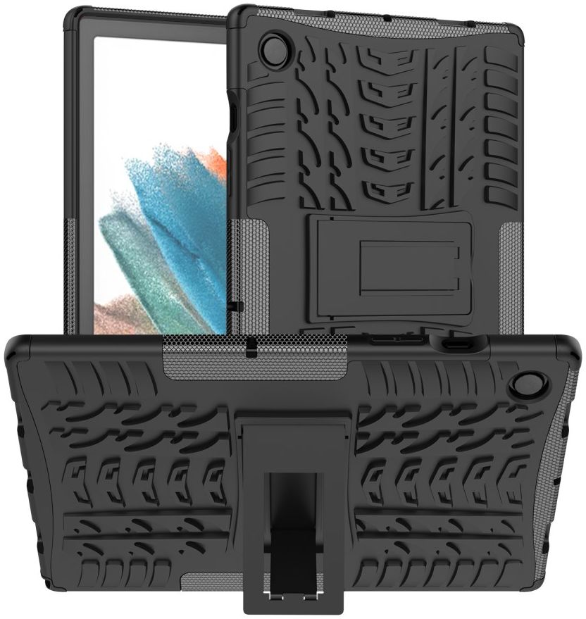 Samsung Galaxy Tab A8 Hoes Hybride Back Cover met Kickstand Zwart afbeelding 1