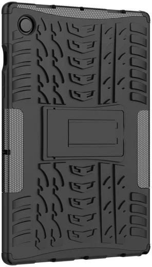 Samsung Galaxy Tab A8 Hoes Hybride Back Cover met Kickstand Zwart afbeelding 3