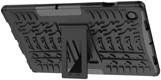 Samsung Galaxy Tab A8 Hoes Hybride Back Cover met Kickstand Zwart afbeelding 5