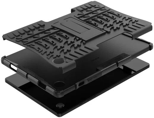 Samsung Galaxy Tab A8 Hoes Hybride Back Cover met Kickstand Zwart afbeelding 7