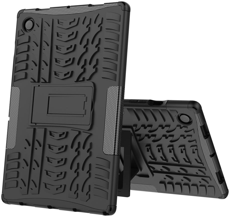 Samsung Galaxy Tab A8 Hoes Hybride Back Cover met Kickstand Zwart afbeelding 8