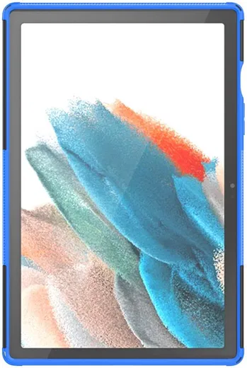 Samsung Galaxy Tab A8 Hoes Hybride Back Cover met Kickstand Blauw afbeelding 4