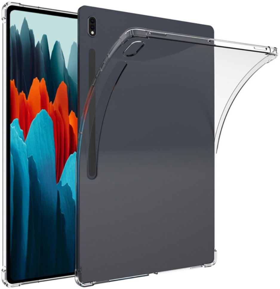 Samsung Galaxy Tab S8 Ultra Hoes Schokbestendig Back Cover Transparant afbeelding 1