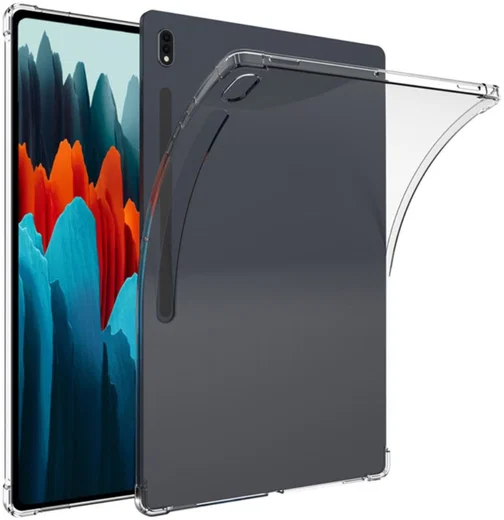 Samsung Galaxy Tab S8 Ultra Hoes Schokbestendig Back Cover Transparant afbeelding 1