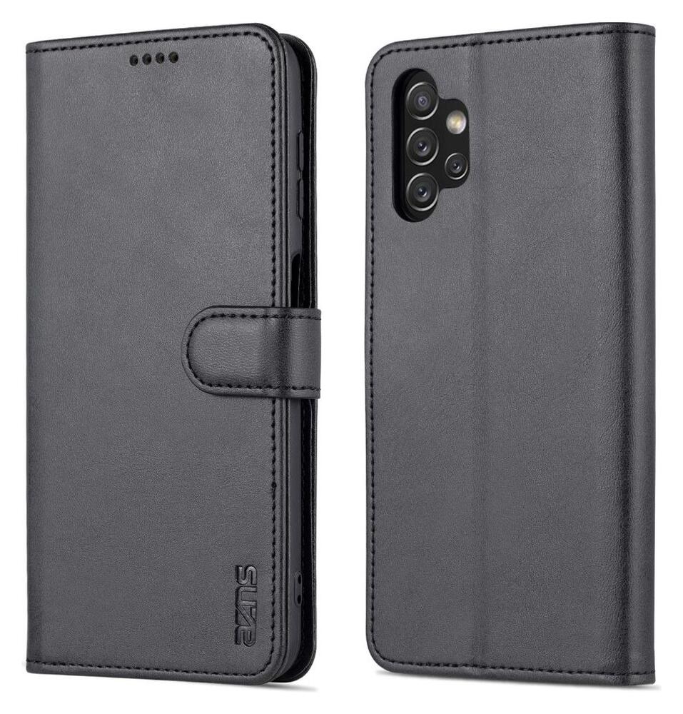 AZNS Samsung Galaxy A13 4G Hoesje Book Case Kunstleer Zwart afbeelding 3
