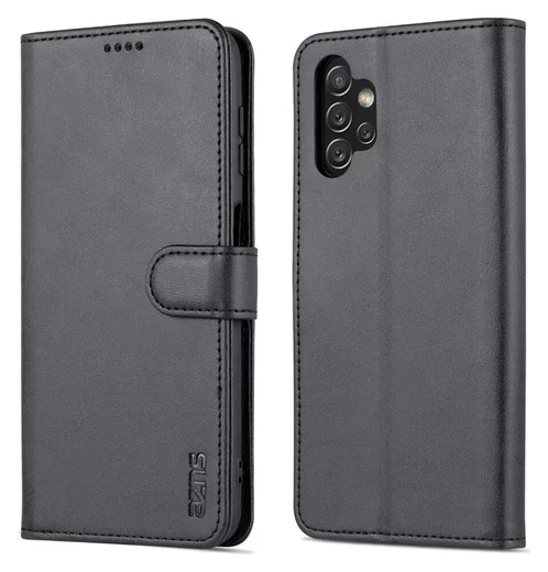 AZNS Samsung Galaxy A13 4G Hoesje Book Case Kunstleer Zwart afbeelding 3