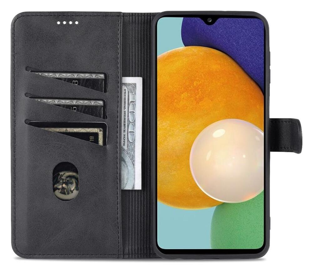 AZNS Samsung Galaxy A13 4G Hoesje Book Case Kunstleer Zwart afbeelding 1