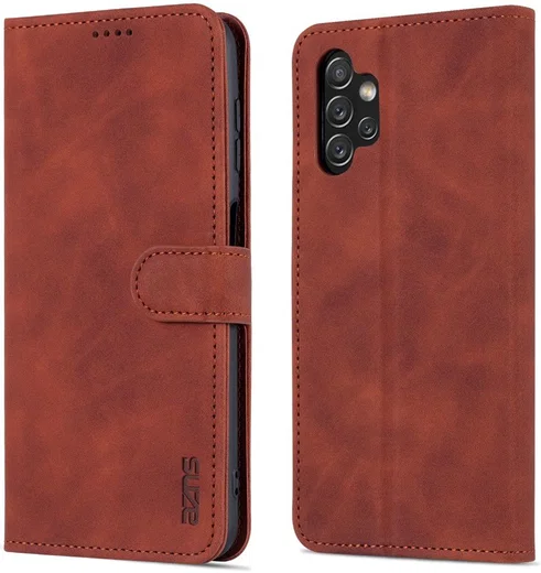 AZNS Samsung Galaxy A13 4G Hoesje Book Case Kunstleer Bruin afbeelding 3