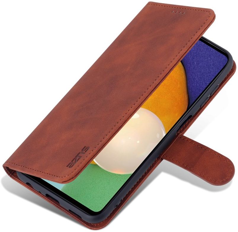 AZNS Samsung Galaxy A13 4G Hoesje Book Case Kunstleer Bruin afbeelding 2