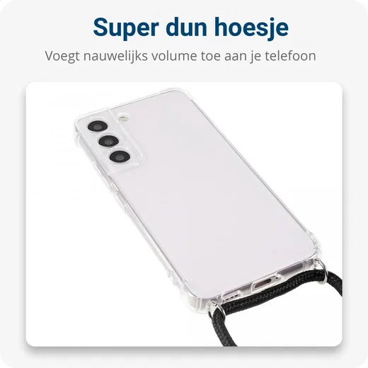 Samsung Galaxy S22 Hoesje met Koord Shockproof TPU Transparant afbeelding 5