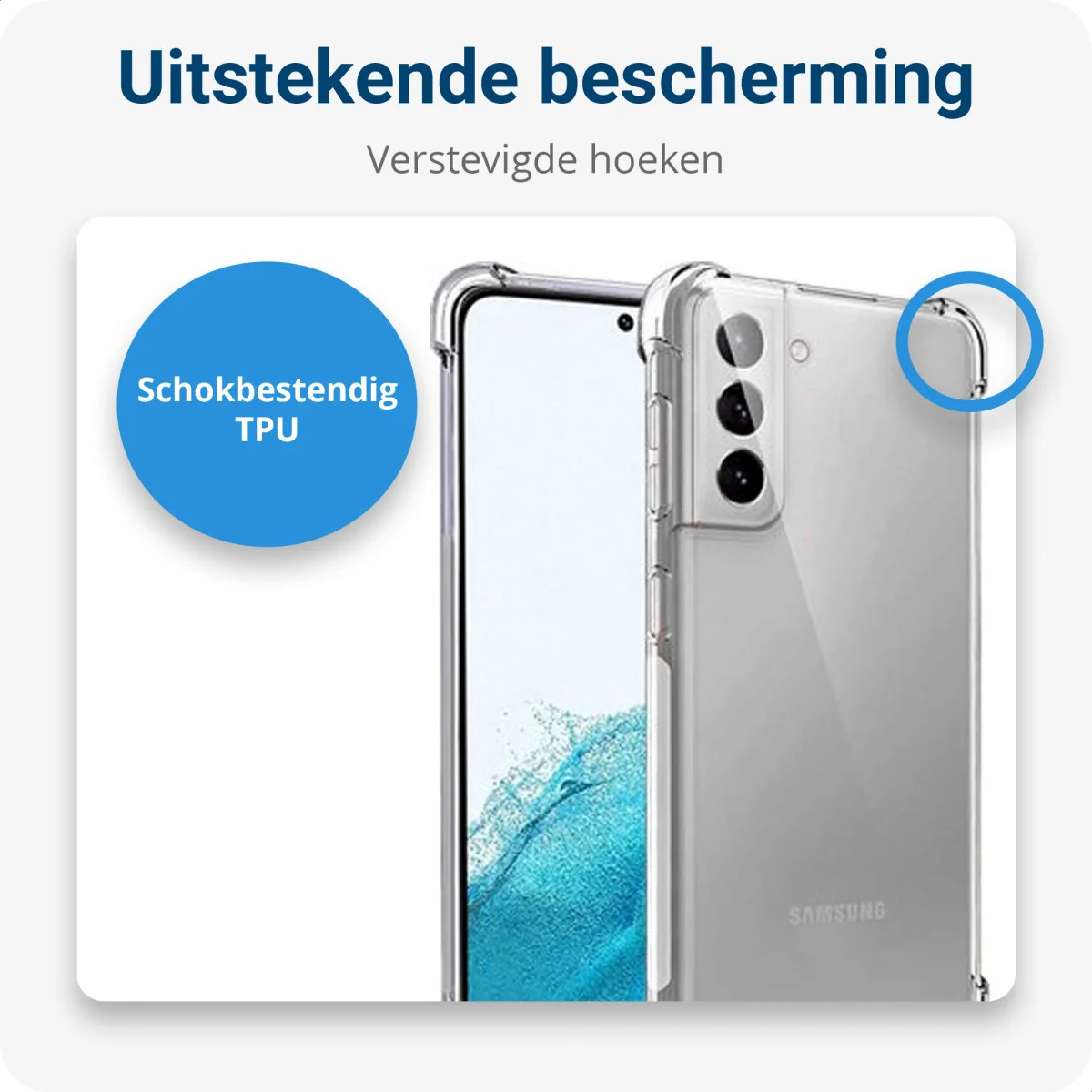 Samsung Galaxy S22 Hoesje met Koord Shockproof TPU Transparant afbeelding 2