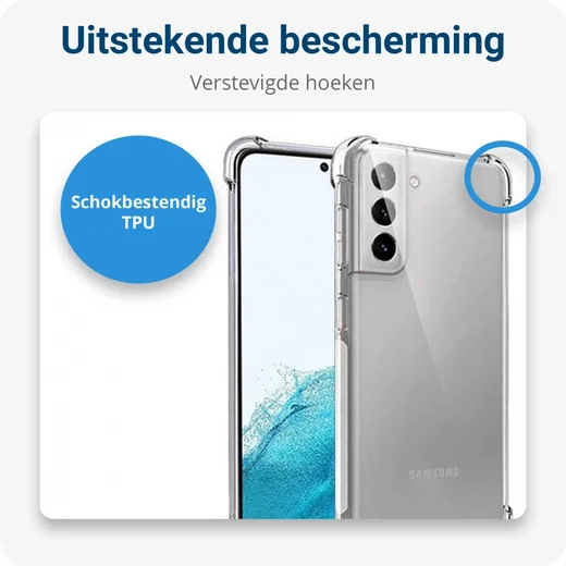 Samsung Galaxy S22 Hoesje met Koord Shockproof TPU Transparant afbeelding 2
