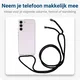 Samsung Galaxy S22 Hoesje met Koord Shockproof TPU Transparant afbeelding 3