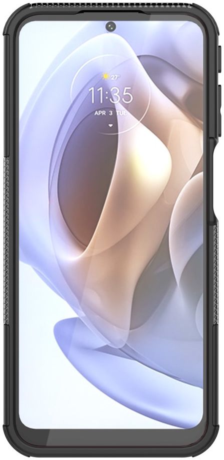Motorola Moto G31 / G41 Robuust Hybride Hoesje Zwart afbeelding 4