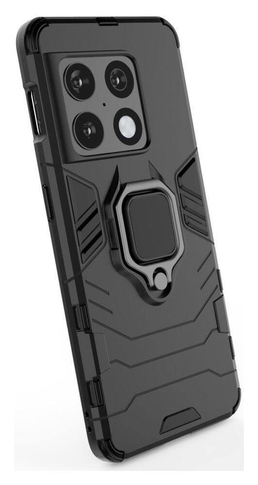 Oneplus 10 Pro Hoesje Metalen Magnetische Ring Kickstand Zwart afbeelding 3