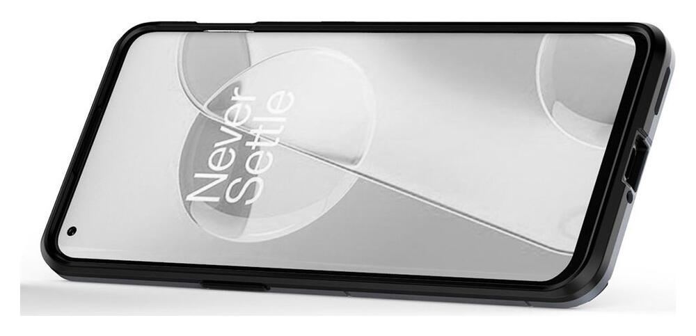 Oneplus 10 Pro Hoesje Metalen Magnetische Ring Kickstand Zwart afbeelding 4