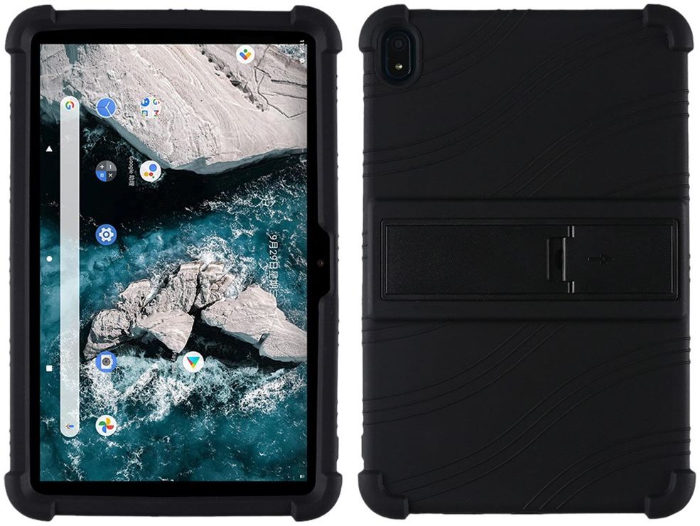 Nokia T20 Kinder Tablethoes Kickstand Siliconen Zwart afbeelding 1