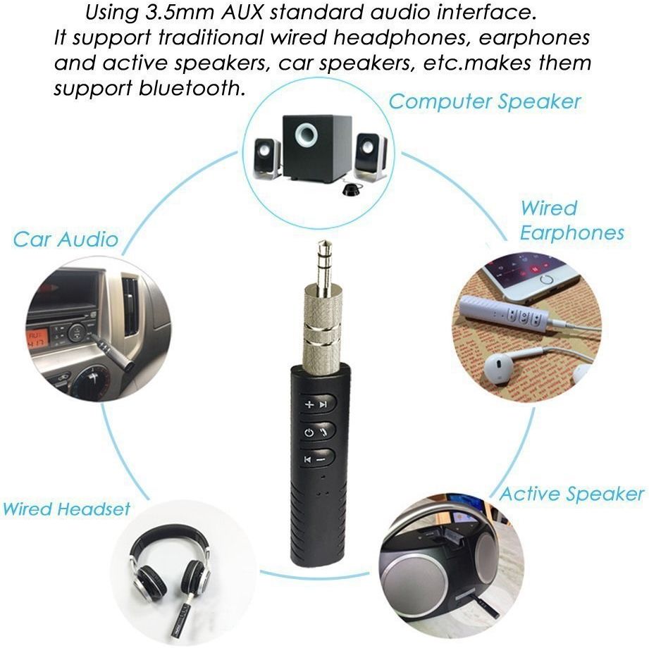 Bluetooth Audio Receiver 3.5mm Jack voor Aux Apparaten Zwart afbeelding 11
