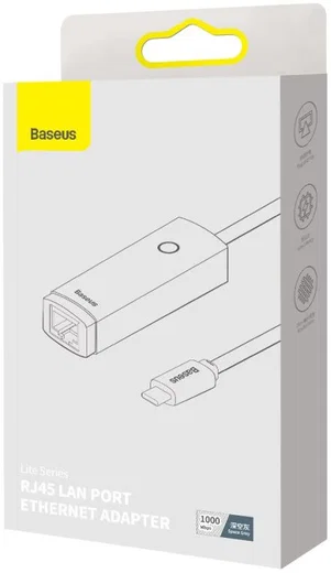 Baseus Lite RJ45 USB-C naar Ethernet LAN Adapter 1.000 Mbps afbeelding 2